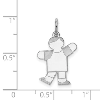 Sterling Silver Rhodium-plated Kid Charm XK1570SS