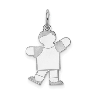 Sterling Silver Rhodium-plated Kid Charm XK1570SS