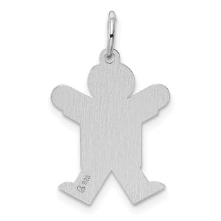Sterling Silver Rhodium-plated Kid Charm XK1571SS
