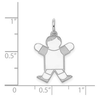 Sterling Silver Rhodium-plated Kid Charm XK1571SS