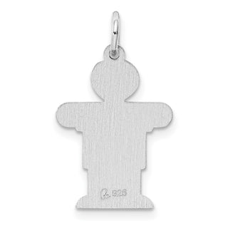 Sterling Silver Rhodium-plated Kid Charm XK1572SS