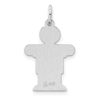 Sterling Silver Rhodium-plated Kid Charm XK1572SS