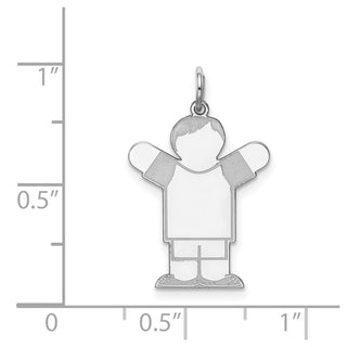 Sterling Silver Rhodium-plated Kid Charm XK1572SS