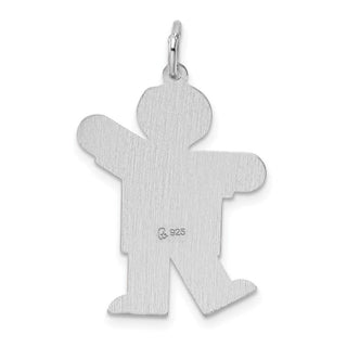 Sterling Silver Rhodium-plated Kid Charm XK1574SS