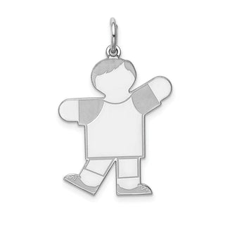 Sterling Silver Rhodium-plated Kid Charm XK1574SS