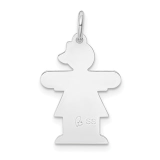 Sterling Silver Rhodium-plated Kid Charm XK1577SS