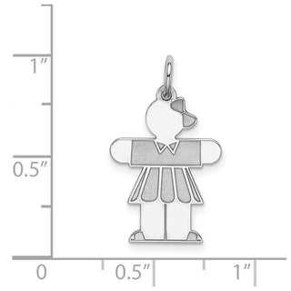Sterling Silver Rhodium-plated Kid Charm XK1577SS