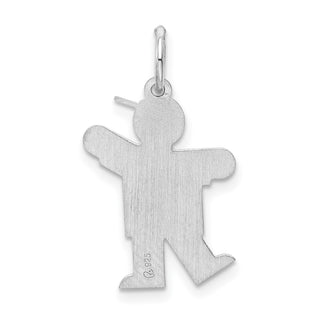 Sterling Silver Rhodium-plated Kid Charm XK1586SS