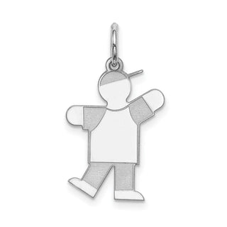 Sterling Silver Rhodium-plated Kid Charm XK1586SS