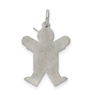 Sterling Silver Rhodium-plated Kid Charm XK1587SS