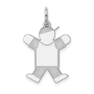 Sterling Silver Rhodium-plated Kid Charm XK1587SS