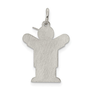 Sterling Silver Rhodium-plated Kid Charm XK1588SS