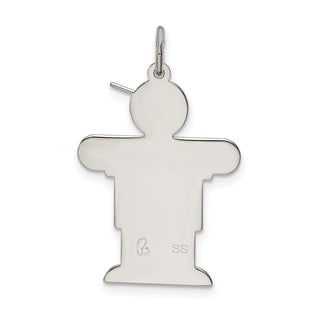 Sterling Silver Rhodium-plated Kid Charm XK1589SS