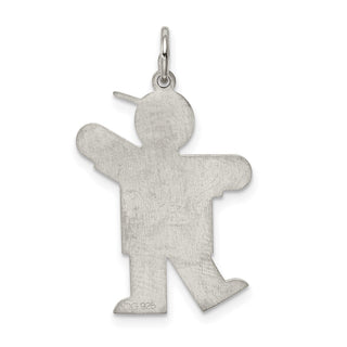 Sterling Silver Rhodium-plated Kid Charm XK1590SS