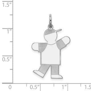 Sterling Silver Rhodium-plated Kid Charm XK1590SS