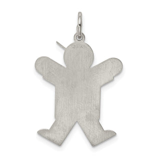Sterling Silver Rhodium-plated Kid Charm XK1591SS