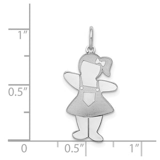 Sterling Silver Rhodium-plated Pocket Sized Cuddle Charm