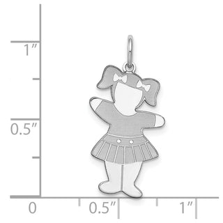 Sterling Silver Rhodium-plated Back To School Cuddle Charm