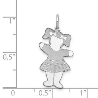 Sterling Silver Rhodium-plated Back To School Cuddle Charm