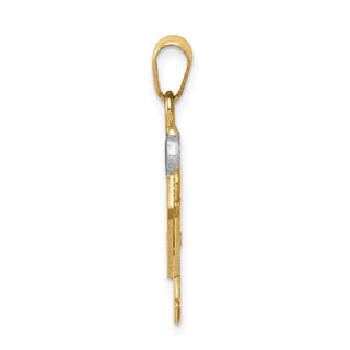 14k Two-tone Gold VS Diamond Kid Pendant XK191VS