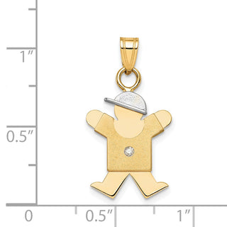 14k Two-tone Gold VS Diamond Kid Pendant XK191VS