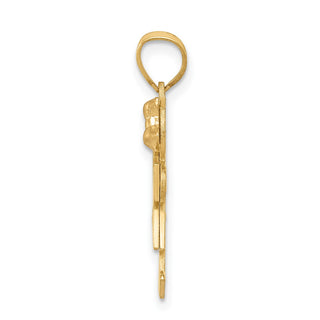 14k Two-tone Gold VS Diamond Kid Pendant XK198VS