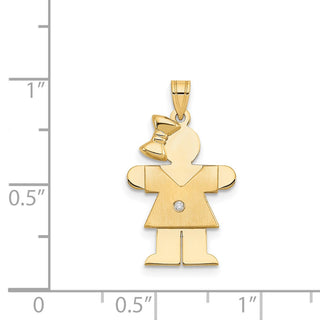 14k Yellow Gold VS Diamond Kid Pendant XK200VS