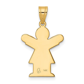 14k Yellow Gold Girl Pendant XK211