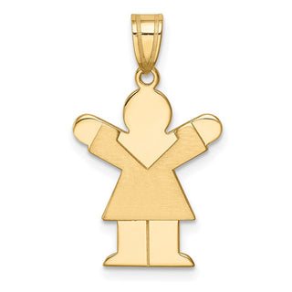 14k Yellow Gold Girl Pendant XK211