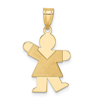 14k Yellow Gold Girl Pendant XK212