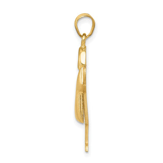 14k Yellow Gold Puffed Boy w/Hat On Right Pendant XK229