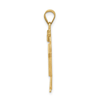 14k Yellow and White Gold Large Boy w/ Hat On Left Pendant XK237