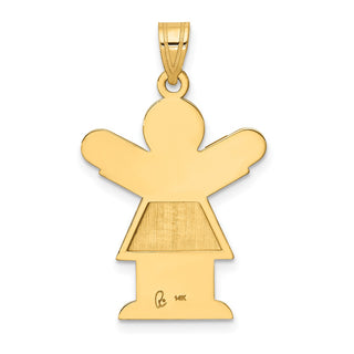14k Yellow Gold Girl Pendant XK240