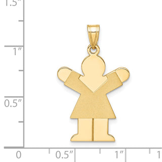 14k Yellow Gold Girl Pendant XK240