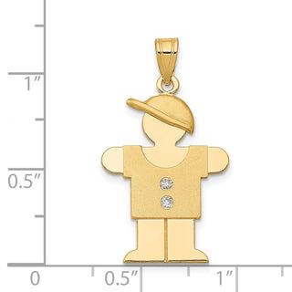 14k Yellow Gold VS Diamond Kid Pendant XK259VS