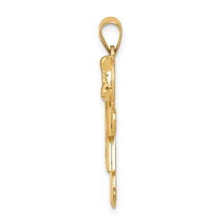 14k Yellow Gold AA Diamond Kid Pendant XK261AA