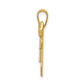 14k Yellow Gold Solid Double Boys Engravable Pendant