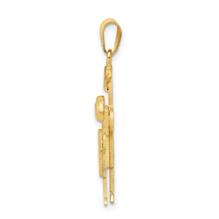 14k Yellow Gold Big Boy and Little Boy Charm
