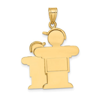 14k Yellow Gold Big Boy and Little Boy Charm