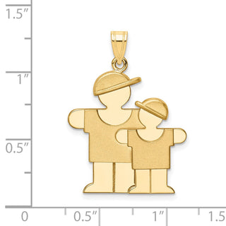14k Yellow Gold Big Boy and Little Boy Charm