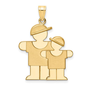 14k Yellow Gold Big Boy and Little Boy Charm