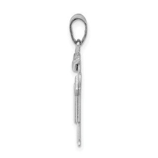14k White Gold Small Boy w/Hat On Left Pendant XK302