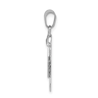 14k White Gold Small Boy w/Hat On Right Pendant XK303