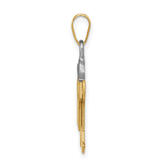 14k Yellow and White Gold Small Boy w/ Hat On Right Pendant XK398