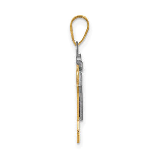 14k Yellow and White Gold Small Boy w/ Hat On Right Pendant XK411