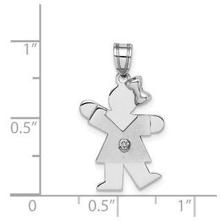 14k White Gold VS Diamond Kid Pendant XK432VS