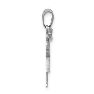14k White Gold AA Diamond Kid Pendant XK434AA