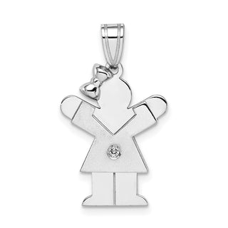 14k White Gold VS Diamond Kid Pendant XK434VS
