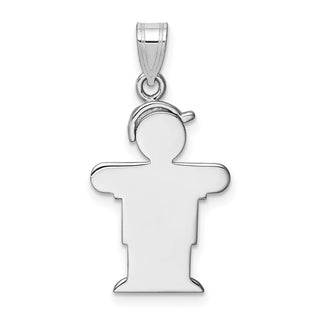 14k White Gold AA Diamond Kid Pendant XK436AA