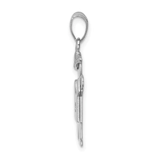 14k White Gold AA Diamond Kid Pendant XK437AA